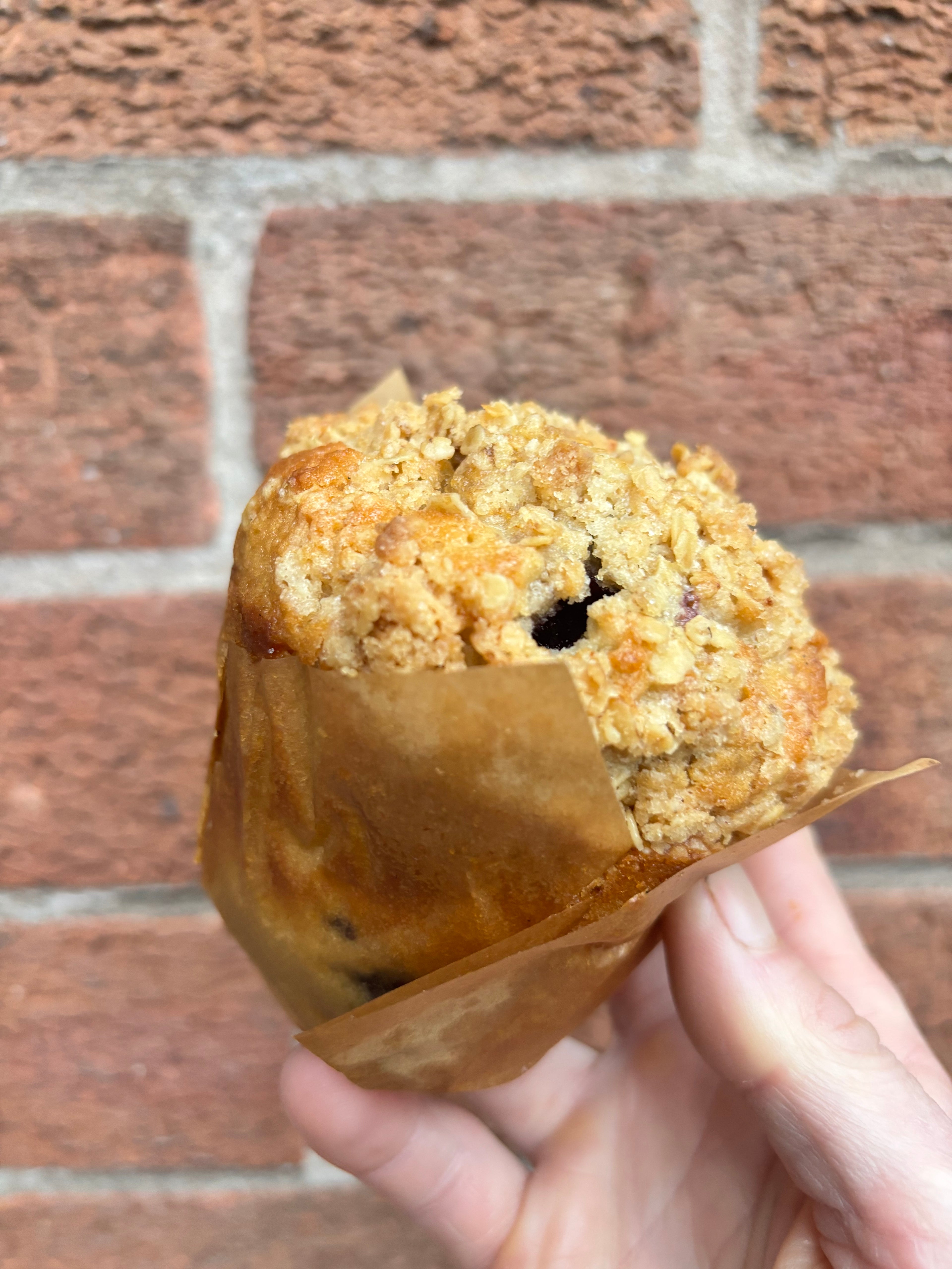 Blueberry streusel muffin