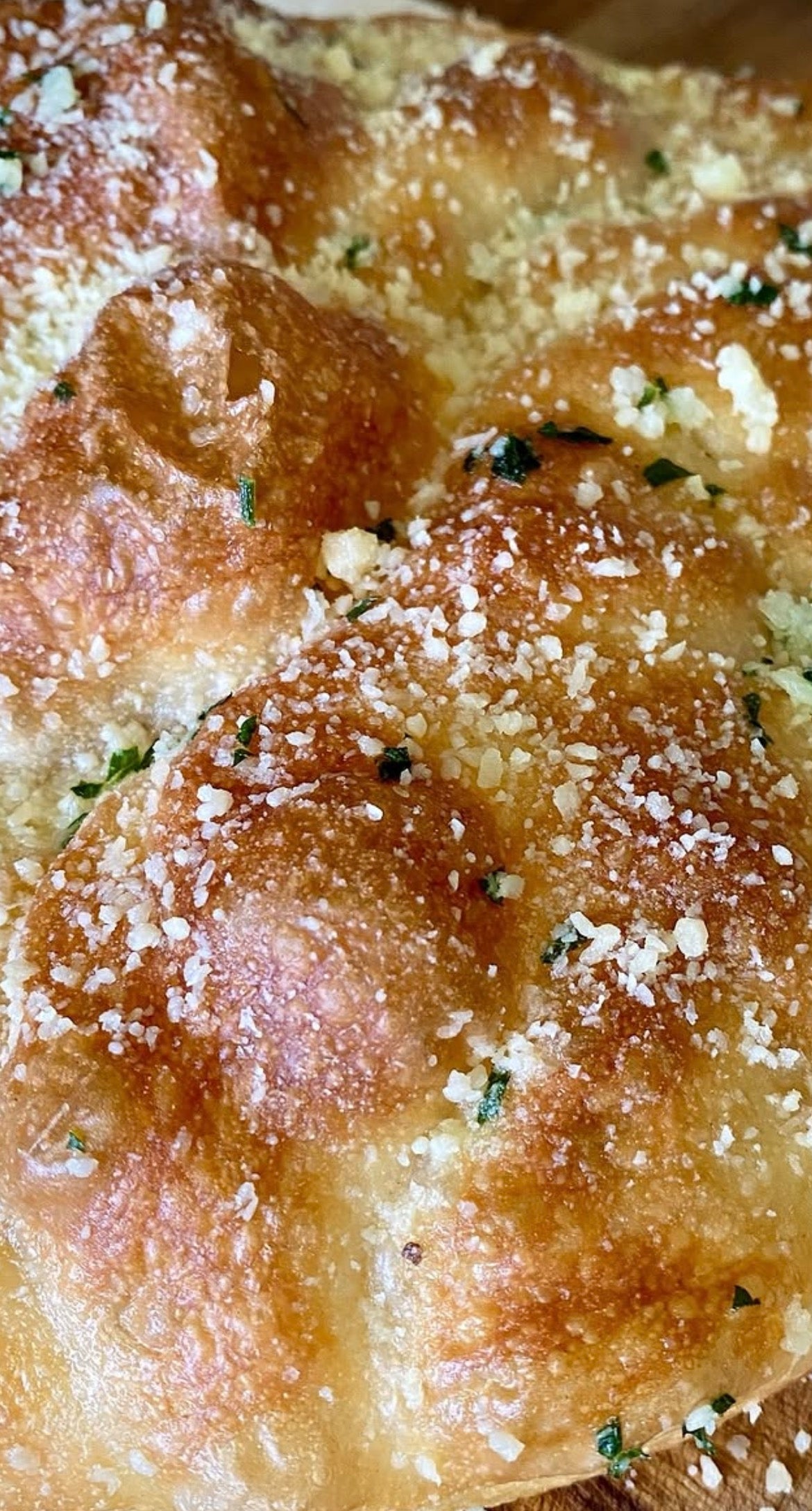 Garlic bread focaccia