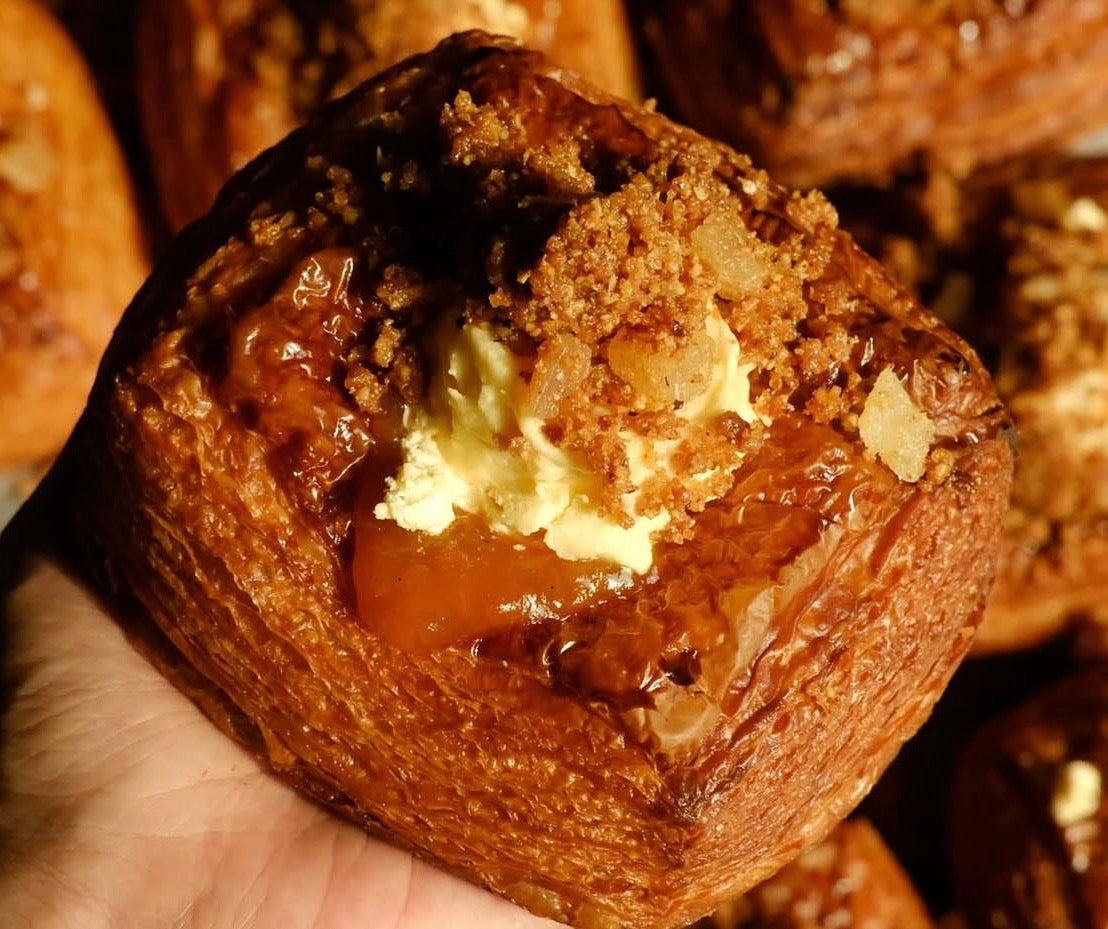 Roasted peach danish