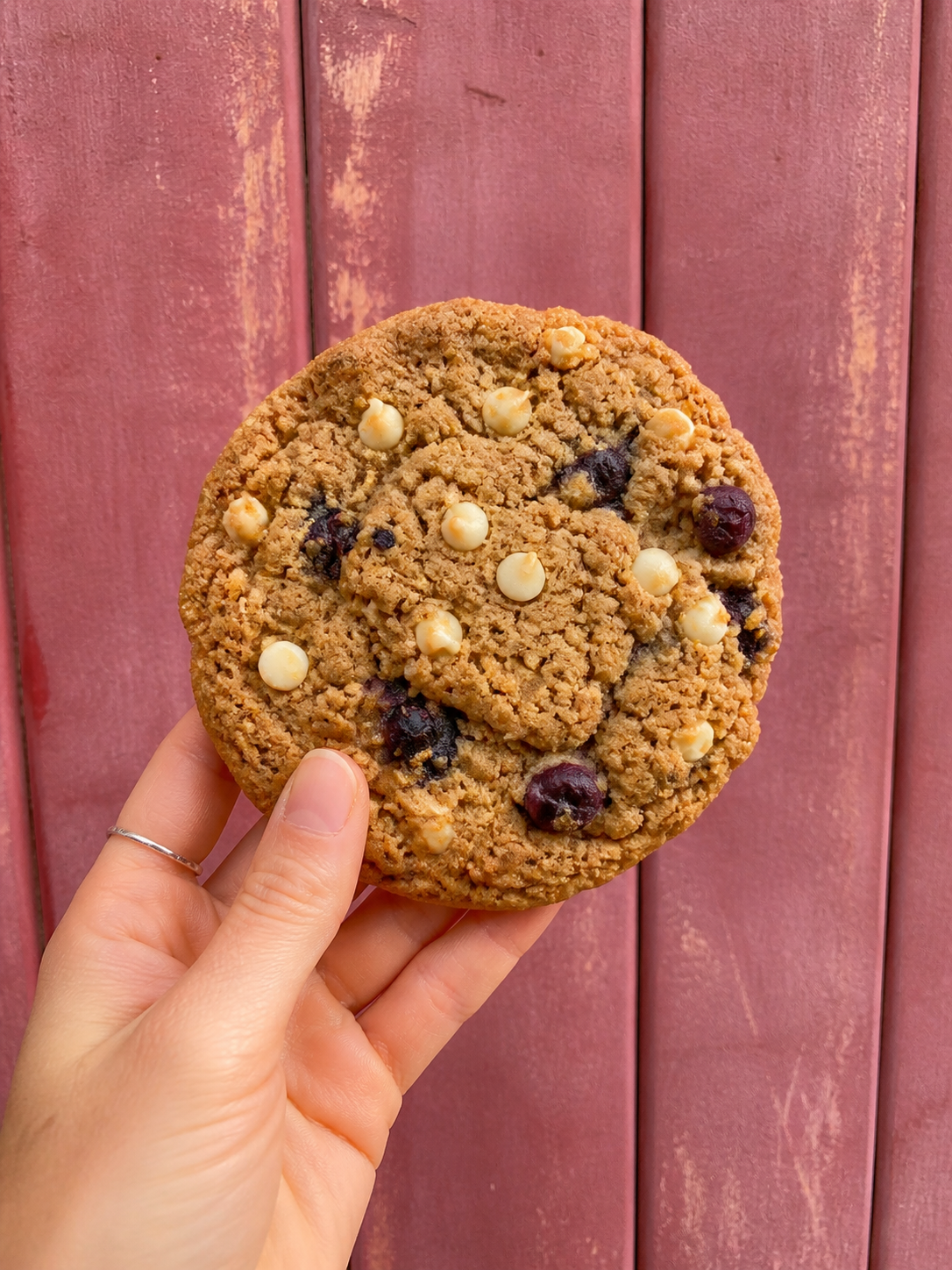 Blueberry white chocolate oatmeal cookies
