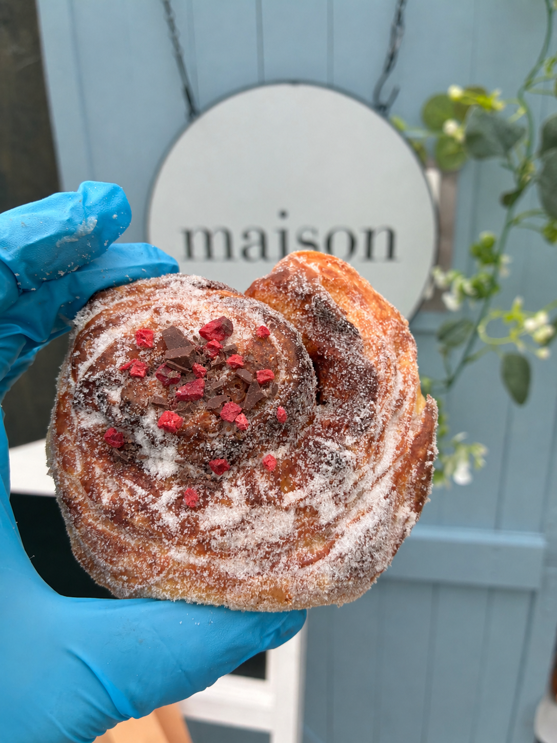 Strawberry & chocolate morning buns