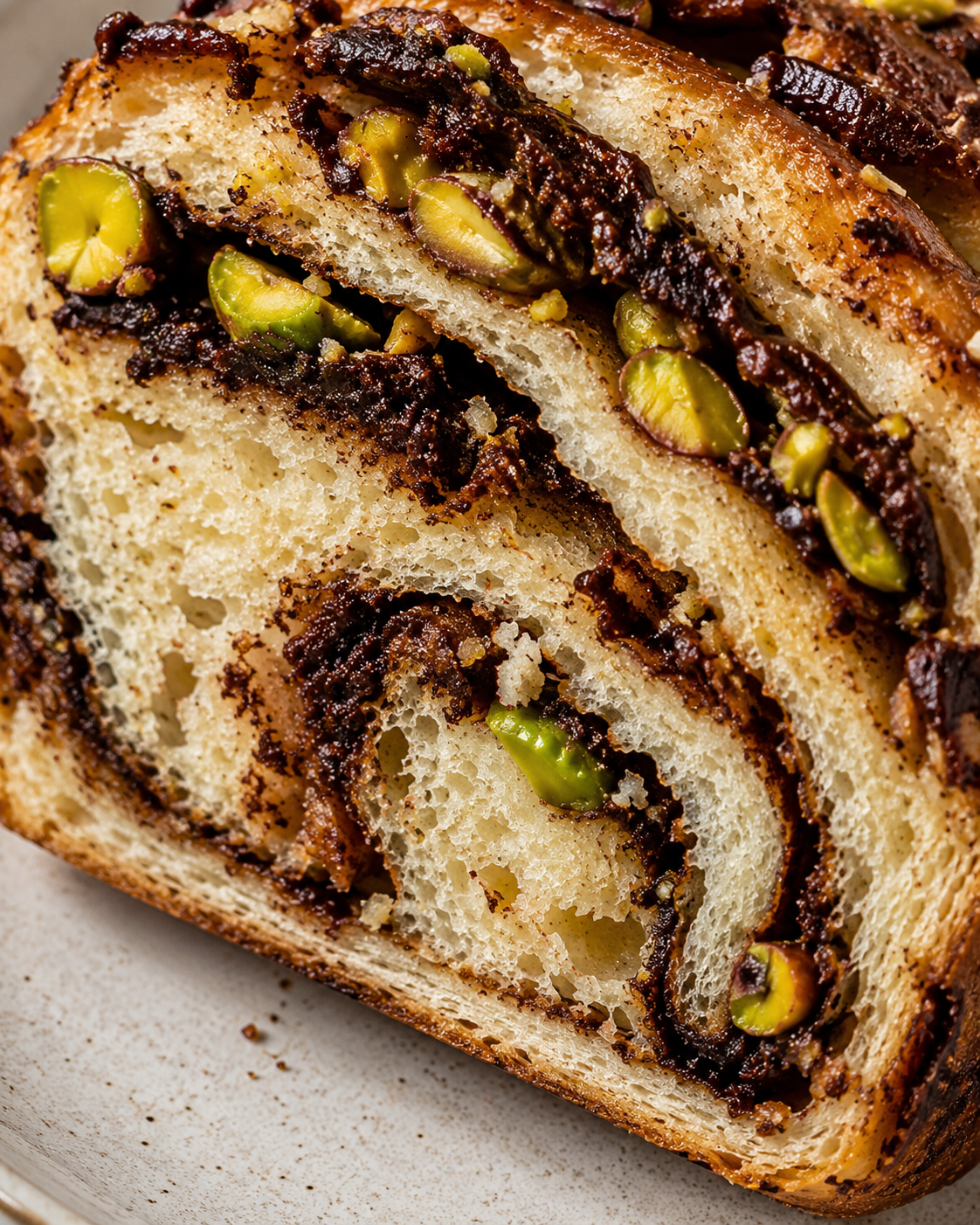 Chocolate & pistachio Babka