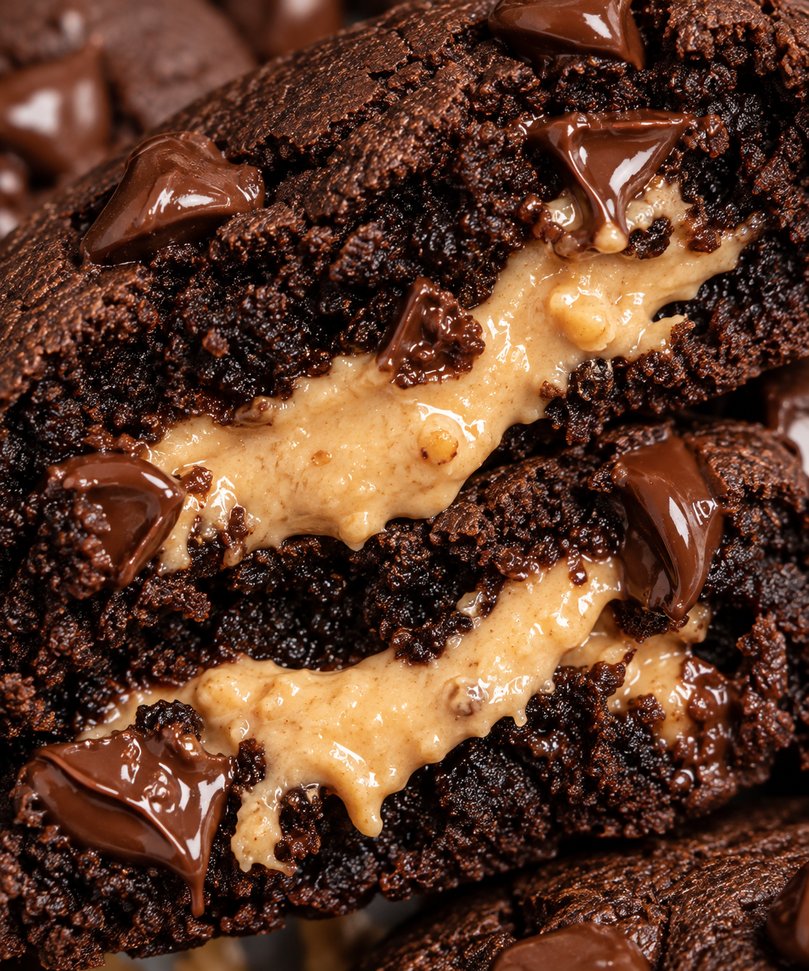 (Gluten free) Peanut butter stuffed chocolate cookie