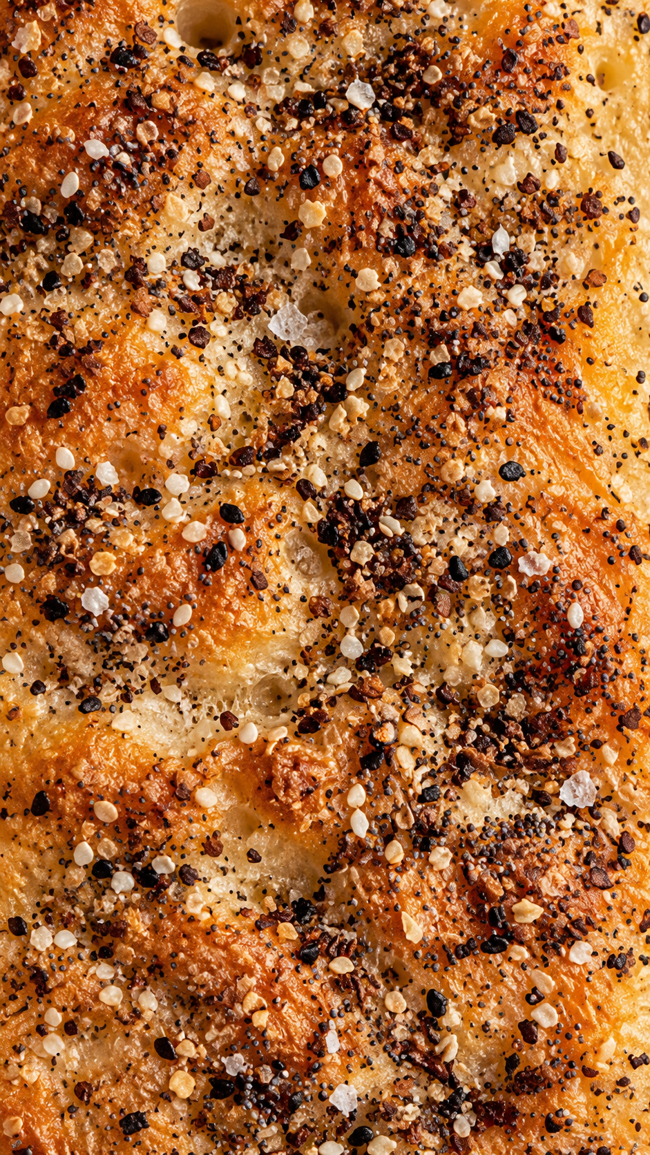 (Gluten free) Everything seasoning focaccia